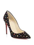 Christian Louboutin Pigalle Follies Crystal & Suede Pumps