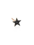 Kismet By Milka Heroine Star Black Diamond & 14k Rose Gold Single Stud Earring