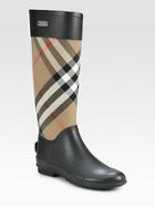 Burberry Clemence Check Canvas Rain Boots