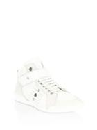 Jimmy Choo Perforated High-top Trainer Sneakers
