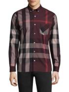Burberry Thornaby Plaid Casual Button-down Shirt