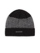 Bickley + Mitchell Mixed-pattern Cuffed Lambswool Beanie