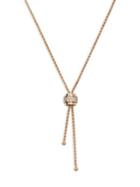 Piaget Possession Diamond & 18k Rose Gold Lariat Necklace