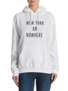 Knowlita New York Or Nowhere Hooded Cotton Sweatshirt