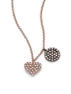 Meira T Diamond & 14k Rose Gold Heart Pendant Necklace