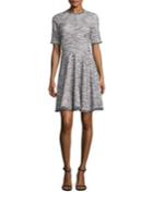 Rebecca Taylor Boucle Tweed Fit-&-flare Dress