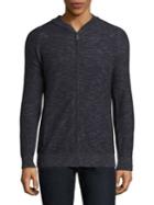 Barbour Linen-blend Zip-front Sweater