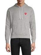Comme Des Garcons Play Embroidered Heart Cotton Hoodie