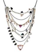 Abs By Allen Schwartz Jewelry Layered Stone-accented Statement Necklace