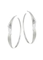 Ippolita Stardust Sterling Silver & Diamond Folded Pave Hoop Earrings