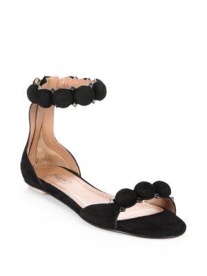 Alaia Bomb Suede Ankle-strap Sandals