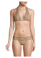 Pilyq Sandstone Lace Halterneck Bikini Top