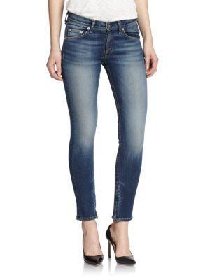 Rag & Bone/jean Distressed Skinny Ankle Jeans