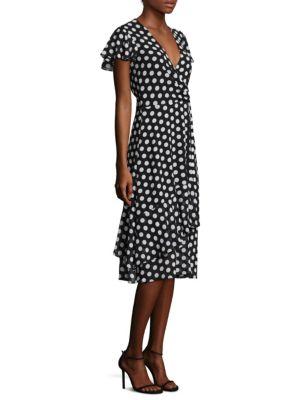 Michael Michael Kors Dot-print Wrap Dress