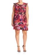 Abs, Plus Size Floral Printed Dress