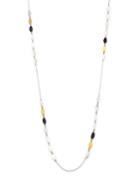Gurhan Willow 24k Yellow Gold & Sterling Silver Leaf Station Necklace