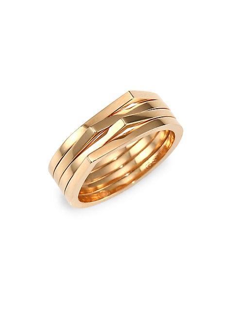 Repossi Antifer Four Row 18k Rose Gold Ring