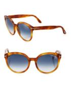 Tom Ford Eyewear Philippa 55mm Oversized Round Sunglasses