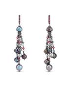 David Yurman Oceanica Fringe Earrings With Grey Pearls And Hematine