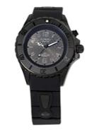 Kyboe Power Black Silicone & Blackened Stainless Steel Strap Watch/40mm