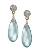 Alexis Bittar Lucite Crystal Encrusted Dangling Lucite Earrings
