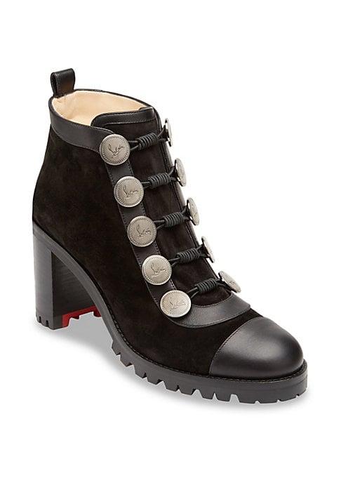 Christian Louboutin Alphabouton 70 Suede Booties