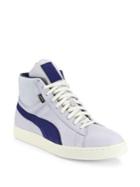 Puma Striped Leather Mid-top Sneakers