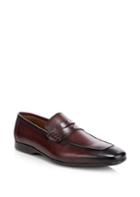 Bruno Magli Margot Burnished Leather Penny Loafers