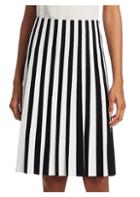 Akris Punto Stripe Pleated Skirt