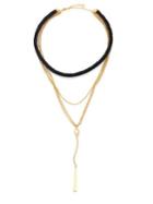 Jules Smith Pacey Mother-of-pearl & Leather Layered Necklace