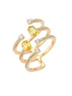 Hueb Spectrum Diamond, Yellow Sapphire & 18k Yellow Gold Ring