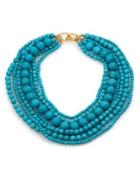Kenneth Jay Lane Seven Row Turquoise Necklace