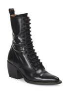 Chloe Rylee Lace-up Leather Mid-calf Boots