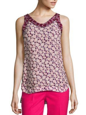 Piazza Sempione Sleeveless Floral Top