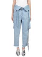 Marques'almeida Belted Foldover Jeans
