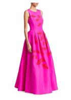 Ahluwalia Brielle Leaf Embroidered A-line Gown