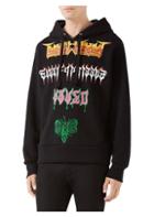 Gucci Cotton Sweatshirt With Metal Gucci Print