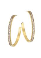 Shana Gulati Harper Sliced Raw Diamond & 18k Gold Hoop Earrings