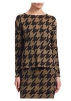 Akris Punto Wool Houndstooth Pullover