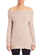 Rebecca Minkoff Erid Off-the-shoulder Merino Wool Blend Sweater