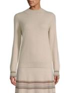 Agnona Cashmere-blend Metallic Stripe Sweater