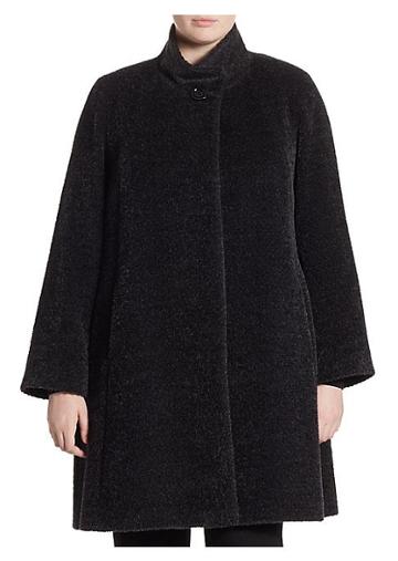 Cinzia Rocca, Plus Size Plus Wool & Alpaca Princess Coat