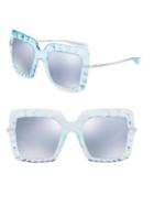 Dolce & Gabbana 51mm Mirrored Square Sunglasses