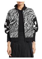 Mcq Alexander Mcqueen Zebra Print Knit Jacket