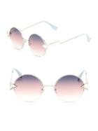 Fendi Colorblock 50mm Round Sunglasses