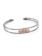 Etho Maria 18k Blackened Rose Gold & Diamond Bracelet