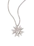 Roberto Coin Diamond & 18k White Gold Flower Pendant Necklace