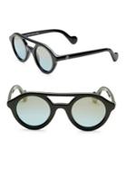 Moncler 47mm Round Mirrored Sunglasses
