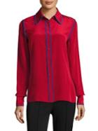 Diane Von Furstenberg Collared Silk Button-down Shirt