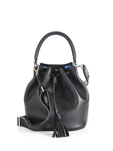 Anya Hindmarch Crossbody Leather Bucket Bag